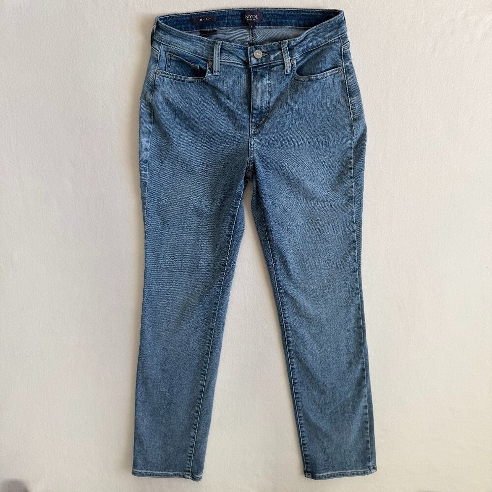NYDJ Not Your Daughters Jeans Sheri Slim Women's Size 6 Lift Tuck Med Wash